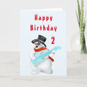 Carte d'anniversaire musicale Snowman
