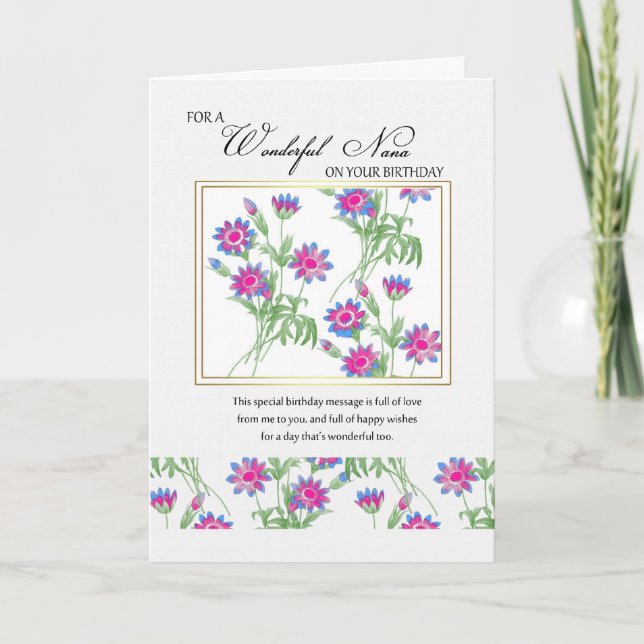 carte d'anniversaire nana - carte d'anniversaire f (Devant)