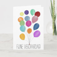 Carte d'anniversaire néerlandais