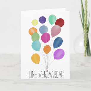 Carte d'anniversaire néerlandais