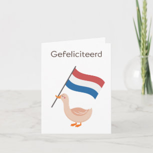 Carte d'anniversaire néerlandaise - Gefeliciteered