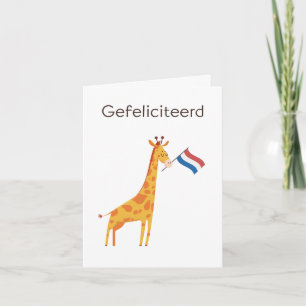 Carte d'anniversaire néerlandaise - Gefeliciteered