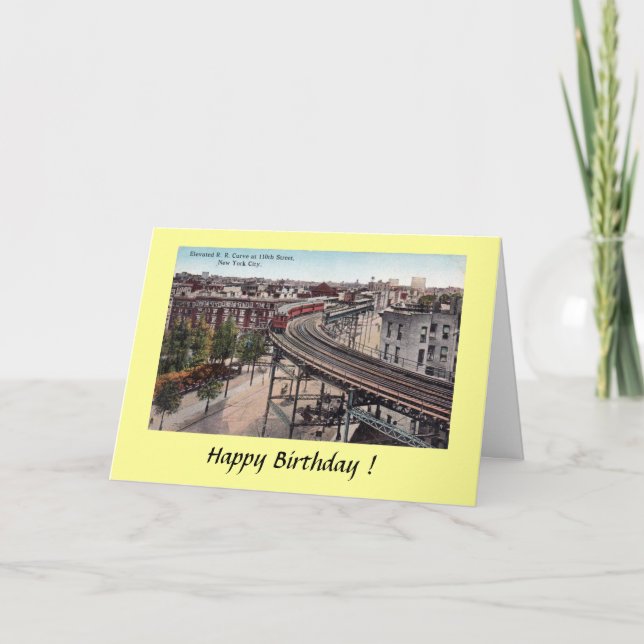 Carte d'anniversaire - New York City ascenseur (Devant)