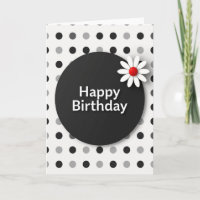 Carte d'anniversaire noir mat