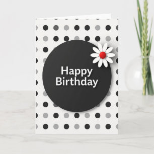 Carte d'anniversaire noir mat