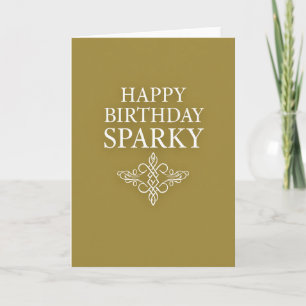 Carte d'anniversaire Ocbre Doré