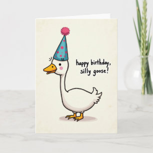 Carte d'anniversaire oiseau fantaisiste