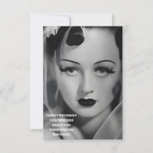 Carte d'anniversaire Old Hollywood Glamor