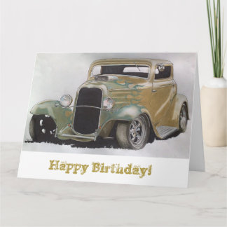 Carte d'anniversaire "Or solide"