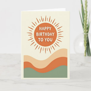 Carte d'anniversaire orange chaleureuse