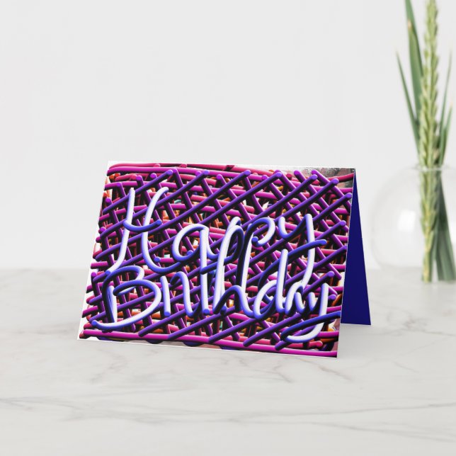 Carte d'anniversaire originale avec des nouilles (Devant)