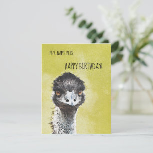 Carte d'anniversaire Ostrich Funny