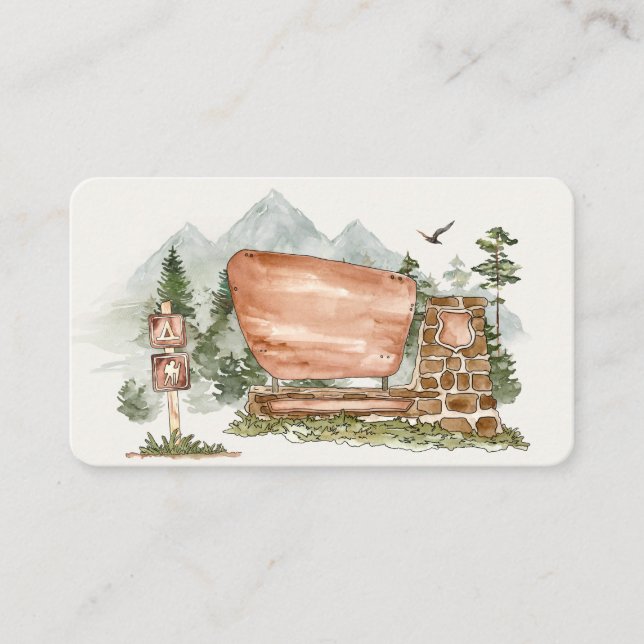 carte d'anniversaire ou de baby shower du parc nat (Devant)
