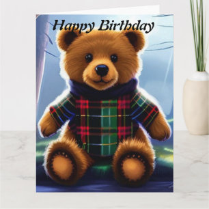Carte d'anniversaire Ourson en peluche