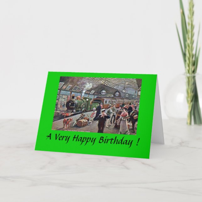 Carte d'anniversaire - Paddington Station, Londres (Devant)