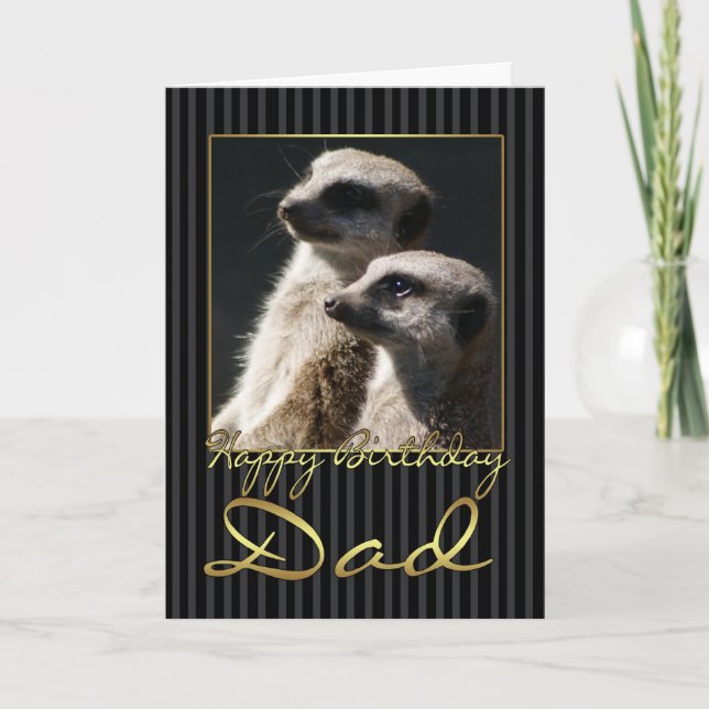 Carte d'anniversaire papa avec meerkat (Devant)
