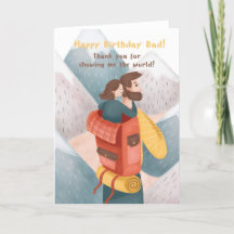 Carte d'anniversaire papa mignonne aventurier