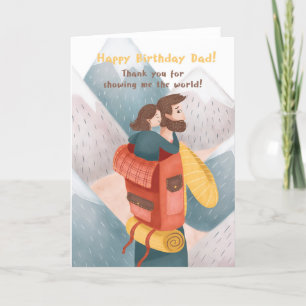 Carte d'anniversaire papa mignonne aventurier