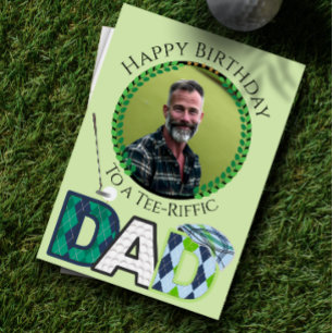Carte d'anniversaire Papa Une photo Golf