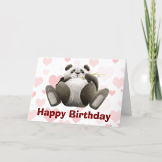Carte d'anniversaire paresseuse de panda