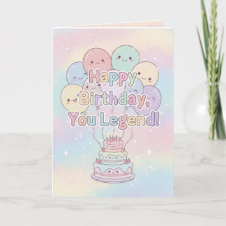 Carte d'anniversaire pastel – Joyeux anniversaire,