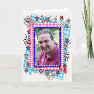 Carte d'anniversaire patriotique avec la photo
