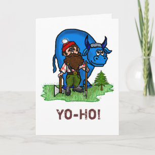 Carte d'anniversaire Paul Bunyan