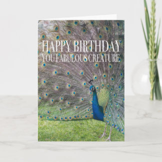 Carte d'anniversaire Peacock