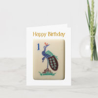 Carte d'anniversaire Peacock