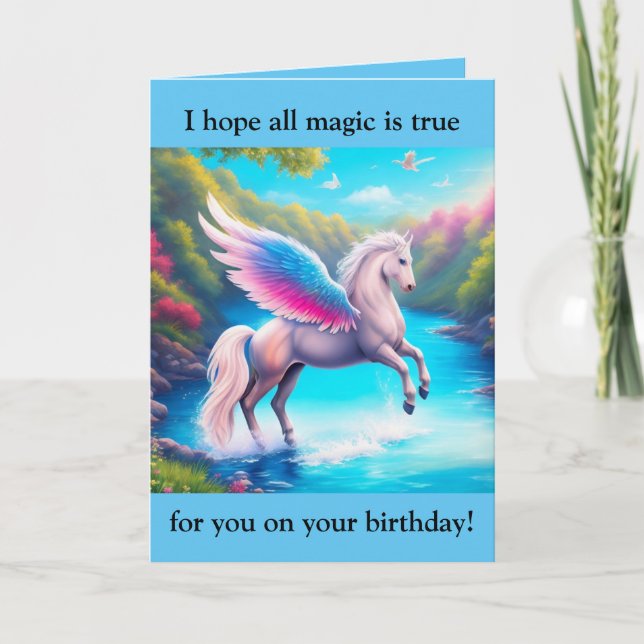 Carte d'anniversaire Pegasus (Devant)