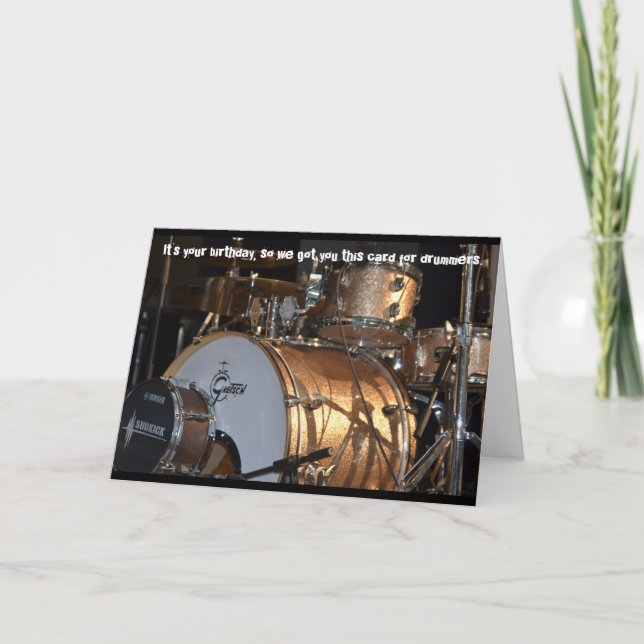 Carte d'anniversaire percussionniste tambour pour  (Devant)