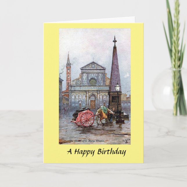 Carte d'anniversaire - Père Noël Maria Novella, Fi (Devant)
