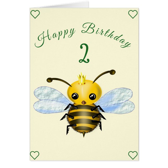 Carte d'anniversaire personnalisable de 2 ans de l (Devant)