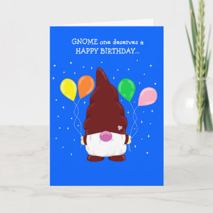 Carte d'anniversaire personnalisable Gnome