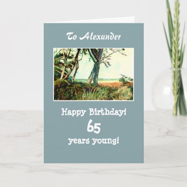 Carte d'anniversaire personnalisable - plage de la (Devant)