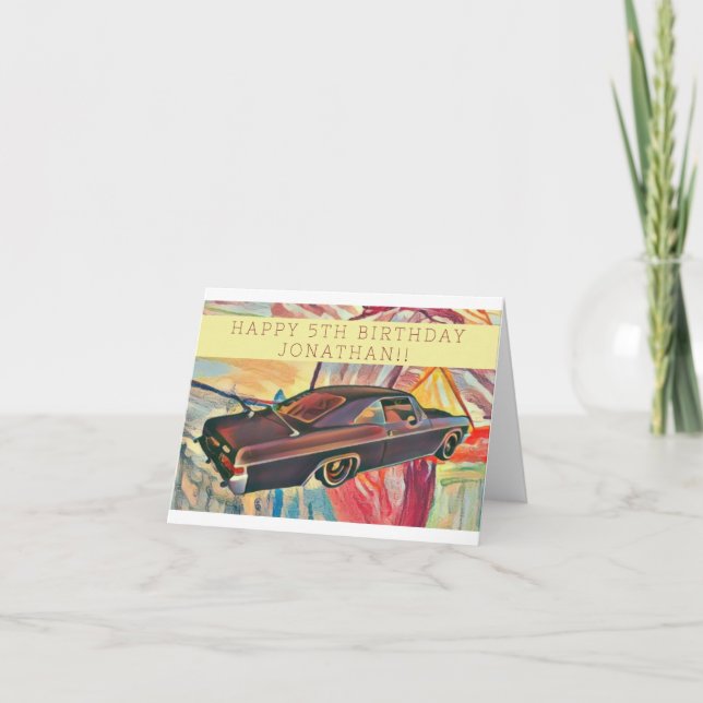 Carte d'anniversaire personnalisable pour enfants  (Devant)