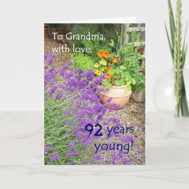 Carte d'anniversaire personnalisable pour grand-mè (Devant)