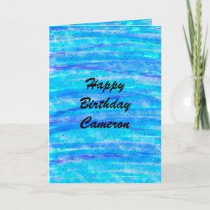 Carte d'anniversaire   Personnalisé bleu et violet