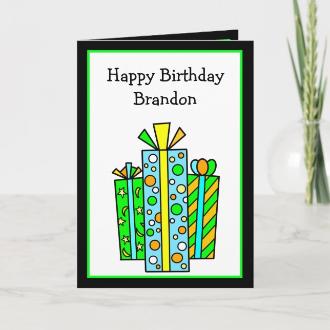 Carte d'anniversaire personnalisée (Devant)