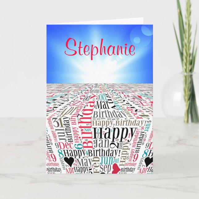 Carte d'anniversaire personnalisée (Devant)