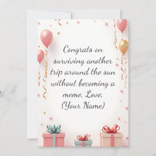 Carte d'anniversaire personnalisée - Accueil perso