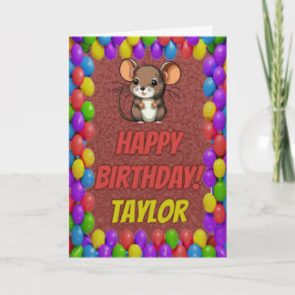 Carte d'anniversaire personnalisée amusante avec u