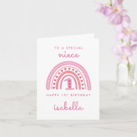 Carte d'anniversaire personnalisée arc-en-ciel pou