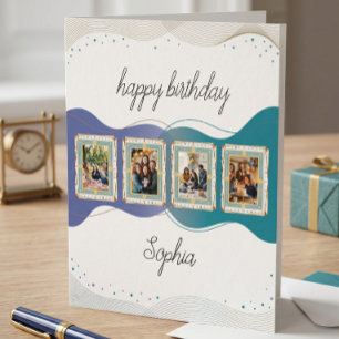 Carte d'anniversaire personnalisée avec collage de