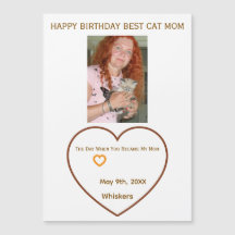 Carte d'anniversaire personnalisée avec photo de m