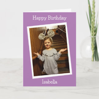 Carte d'anniversaire personnalisée avec photo et n