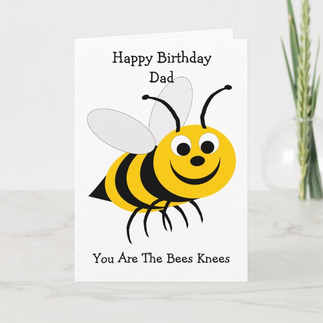 Carte d'anniversaire personnalisée Bee Design (Devant)