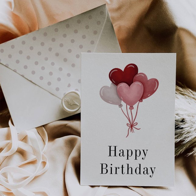 Carte d'anniversaire personnalisée, Carte d'annive (Custom Birthday Card, Balloon Birthday Card)