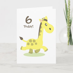 Carte d'anniversaire personnalisée de girafe