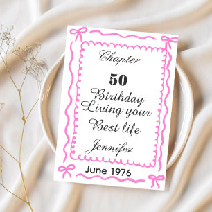 Carte d'anniversaire personnalisée de juillet 1976